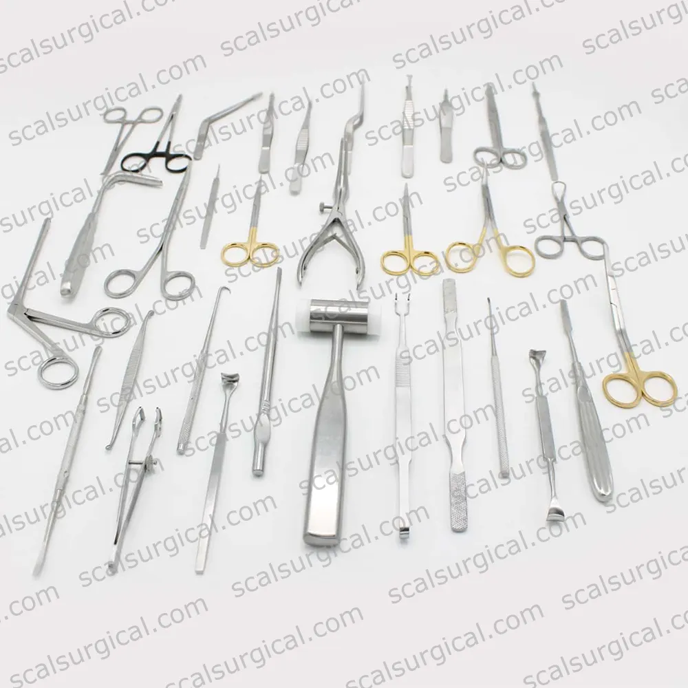 Conjunto de instrumentos de rinoplastia para el trabajo de la nariz, instrumentos de Scatter, cirugía plástica, 32 Uds.