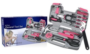 40件家用女性手动工具套装/可爱工具套装/家庭修理女士工具套装粉色工具套装工具和硬件 - Product Image 6