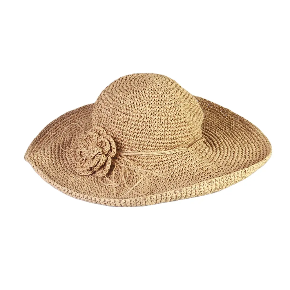 Sombrero de paja de Material de papel, sombrero de playa, sombrero de vaquero, protección solar para mujeres de Vietnam