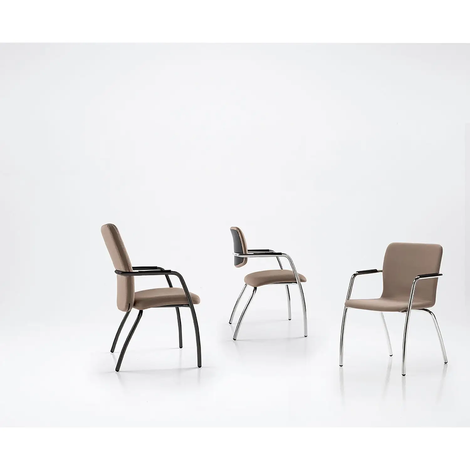 Estofado fixo urbano Premium - Cadeira de reunião de comunidade de espera em concha de madeira - Elegance atinge função