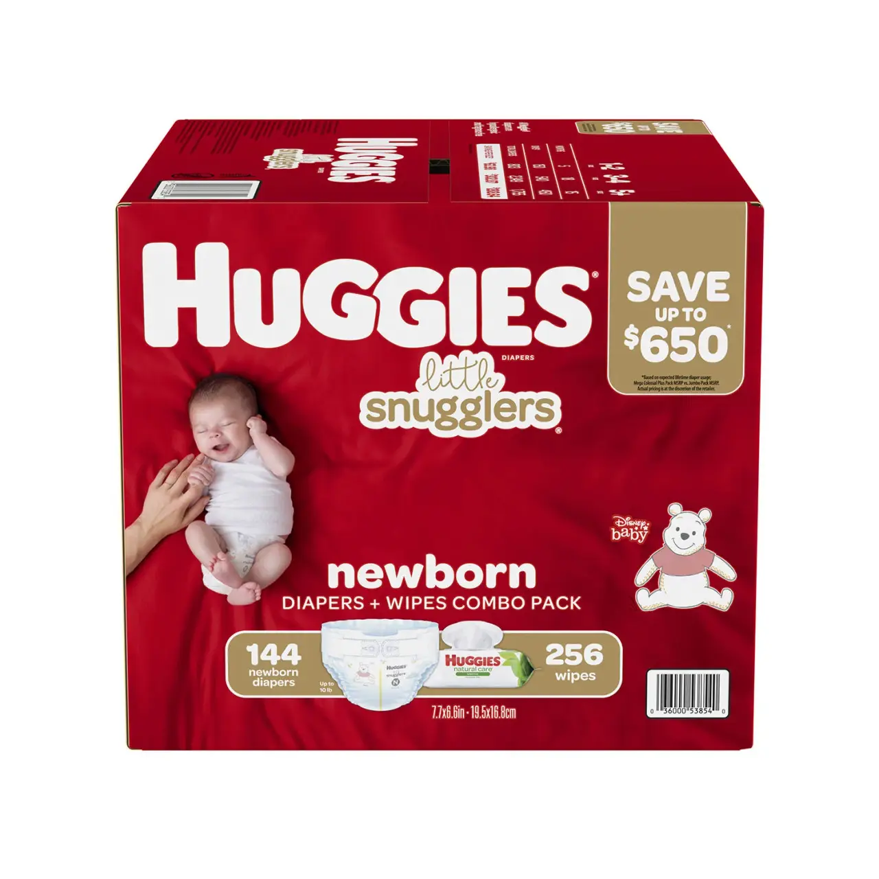 Couches bébé taille 1, 76ct, Huggies Little Snugglers, protection douce de la peau