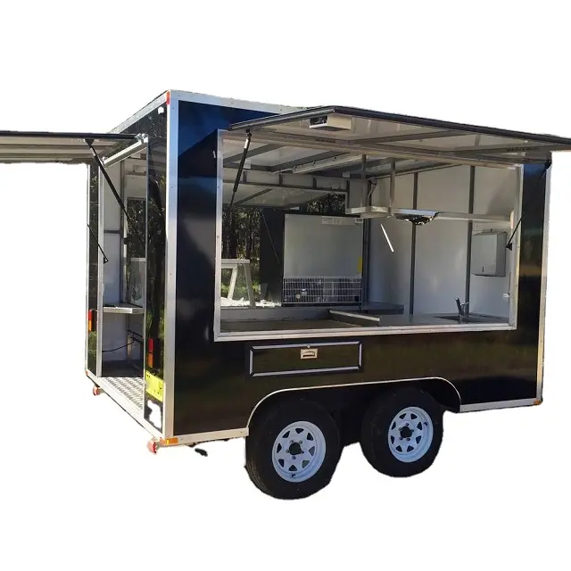 Food Truck mobile personnalisé, cuisine entièrement équipée, chariot, remorques de vente pour restauration rapide