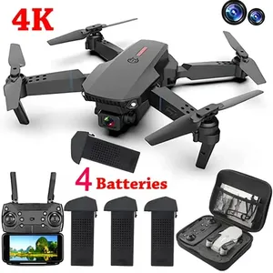Drones FPV para principiantes con cámara 4K HD y 4 baterías Transmisión de imágenes de 4KM para niños y adultos Drone de control remoto - Product Image 1