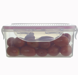 3 parça mutfak plastik teneke kutu seti götürmek gıda konteyner 1.6L 1L 0.5L hava geçirmez kapaklar basit ve hızlı kilit temizle yiyecek kutusu - Product Image 4