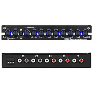 7 Band Graphic Equalizer Taramps TEQ 7.4 4 <strong>RCA</strong> <strong>Inputs</strong> and 6 Channel <strong>RCA</strong> <strong>Outputs</strong> LPF From 40 to 250Hz Best Control for Car <strong>Audio</strong> - Product Image 2