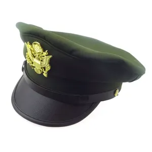 Mỹ quân đội không khí Corps sĩ quan Máy Nghiền Hat Cap vải dệt kim với trống thiết kế và vàng EAGLE huy hiệu - Product Image 2