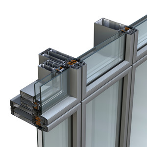 Durable Waterproofing Architectural Aluminum <strong>Facade</strong> &amp; Curtain Wall of Glazing Glass - Product Image 2