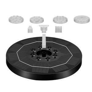 Açık havuz, bahçe su manzarası ve dekoratif peyzaj için ışık-yüzen yuvarlak pompa ile GO07 güneş kuş banyo çeşme - Product Image 5