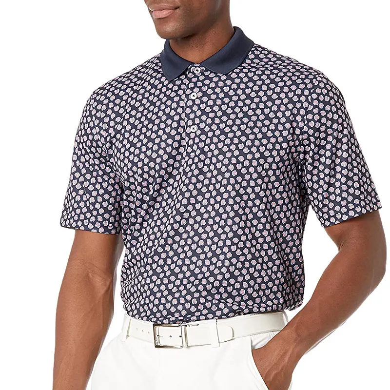 Özel Logo baskılı kısa kollu erkek t-shirt ile 100% saf pamuk erkek spor Polo gömlekler yaka tarzı Golf T shirt