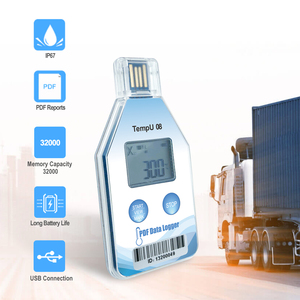 Termómetro de temperatura USB con pantalla LCD, registrador de datos de cadena de frío de un solo uso
