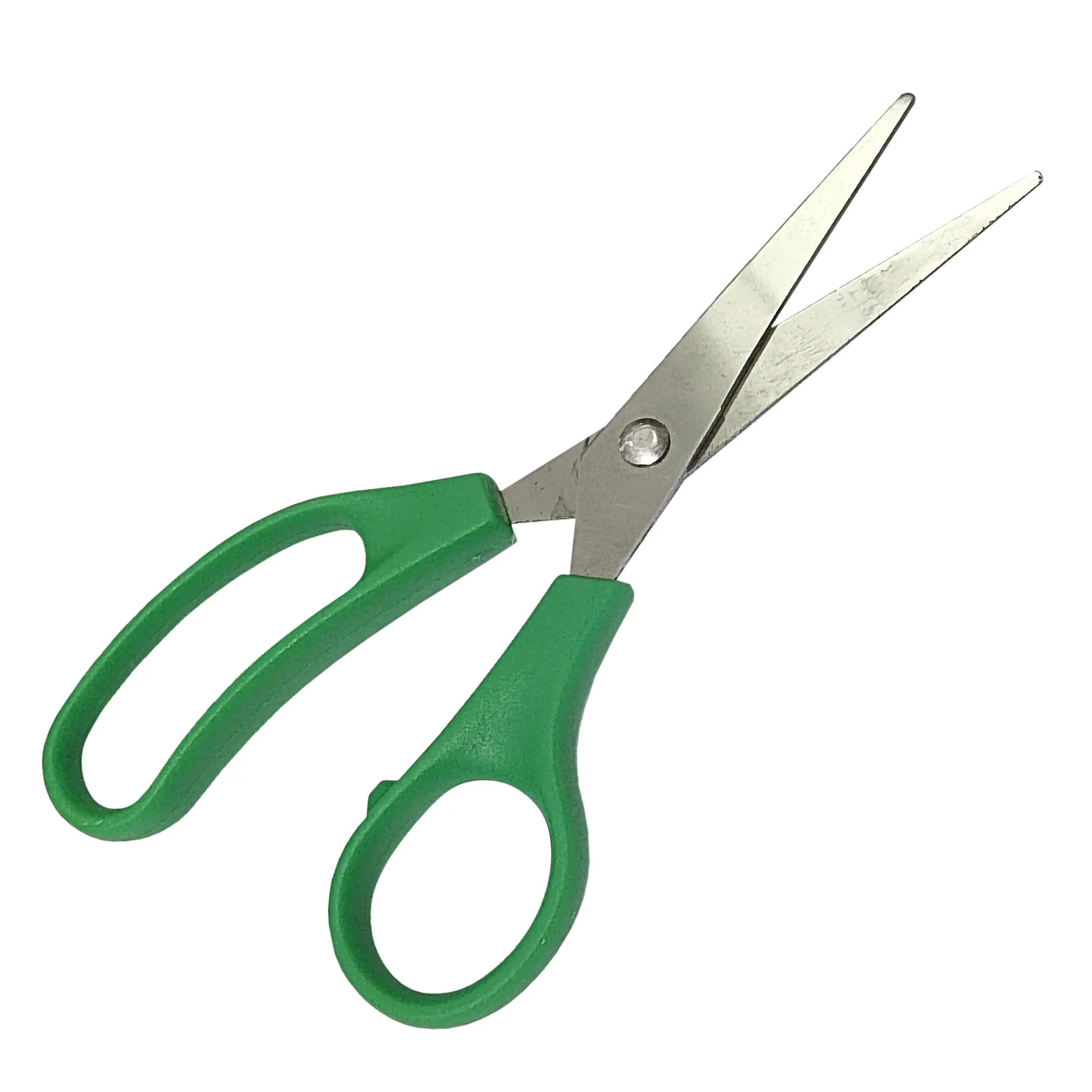 Student Paper Scissors Plastic Handle High Quality green