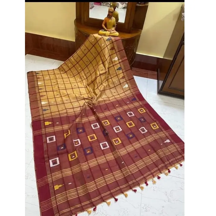 Uniforme informal con diseño exclusivo de Pallu Box para correr, ropa de seda kkhdi Handloom Saree, gran oferta