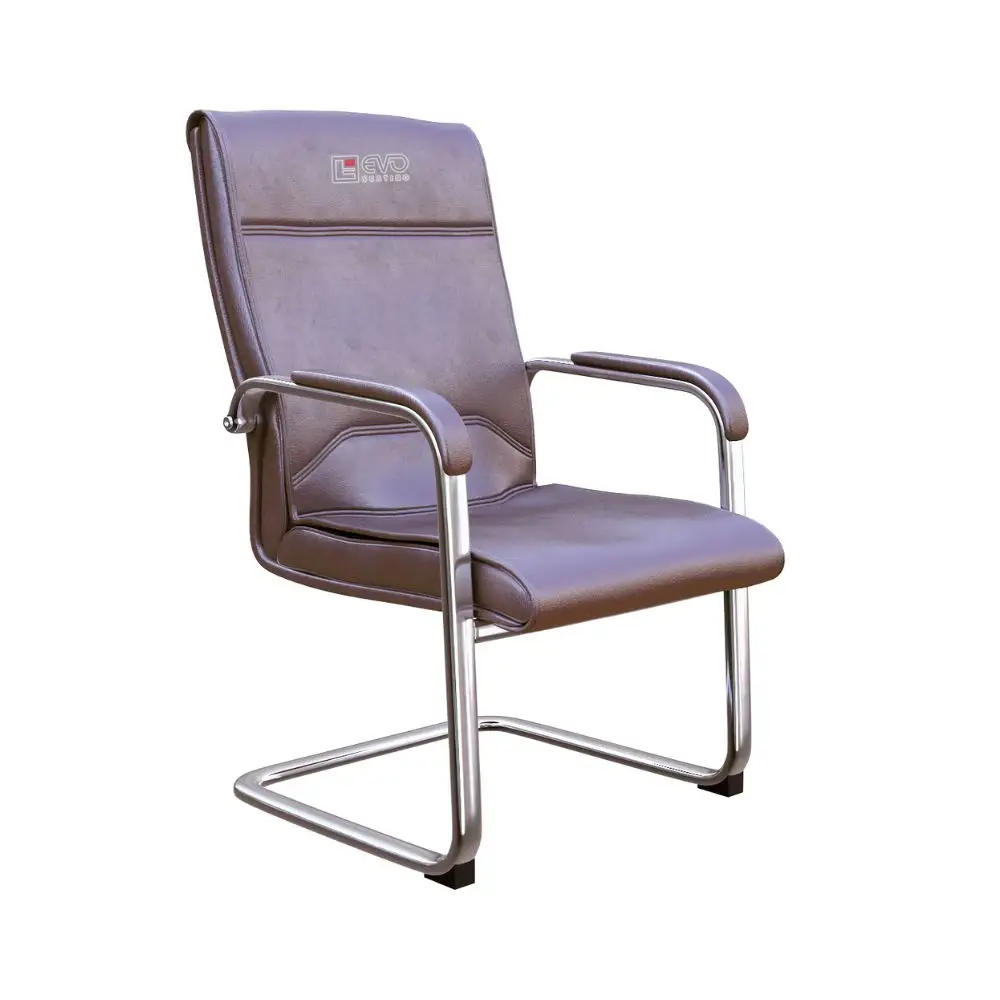 Precio de fábrica EVO718 silla de oficina sin ruedas sillas de oficina en casa silla de oficina de cuero al por mayor ergonómica