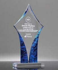 2025 Stunning Blue Frosted Acrylic <strong>Award</strong>: A Perfect Recognition Piece for Achievements and Excellence - Product Image 5