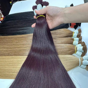 Işlenmemiş manikür hizalanmış ham bakire düz ve dalgalı insan saçı toplu % 100% işlenmemiş hint bakire Remy çift çizilmiş saç - Product Image 1