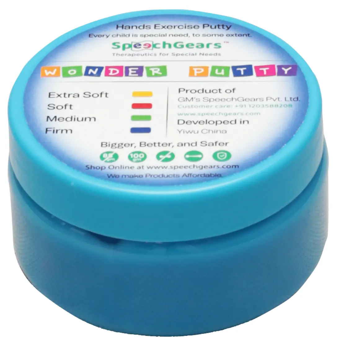 SpeechGears WONDER PUTTY Blue | Material de ejercicio para terapia de manos | Masilla de ejercicio manual para la artritis