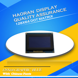 12864 modulo lcd monocromatico 3.3V/5V schermo 128x64 display grafico con word bank ST7920 display lcd blu display SPI 128x64 - Product Image 2