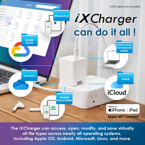 PIODATA IXCharger 65W şarj & 1TB depolama aygıtı, Apple MFi sertifikalı, bellek, IPhone, IPad, Android, dizüstü bilgisayar için USB tip C - Product Image 3