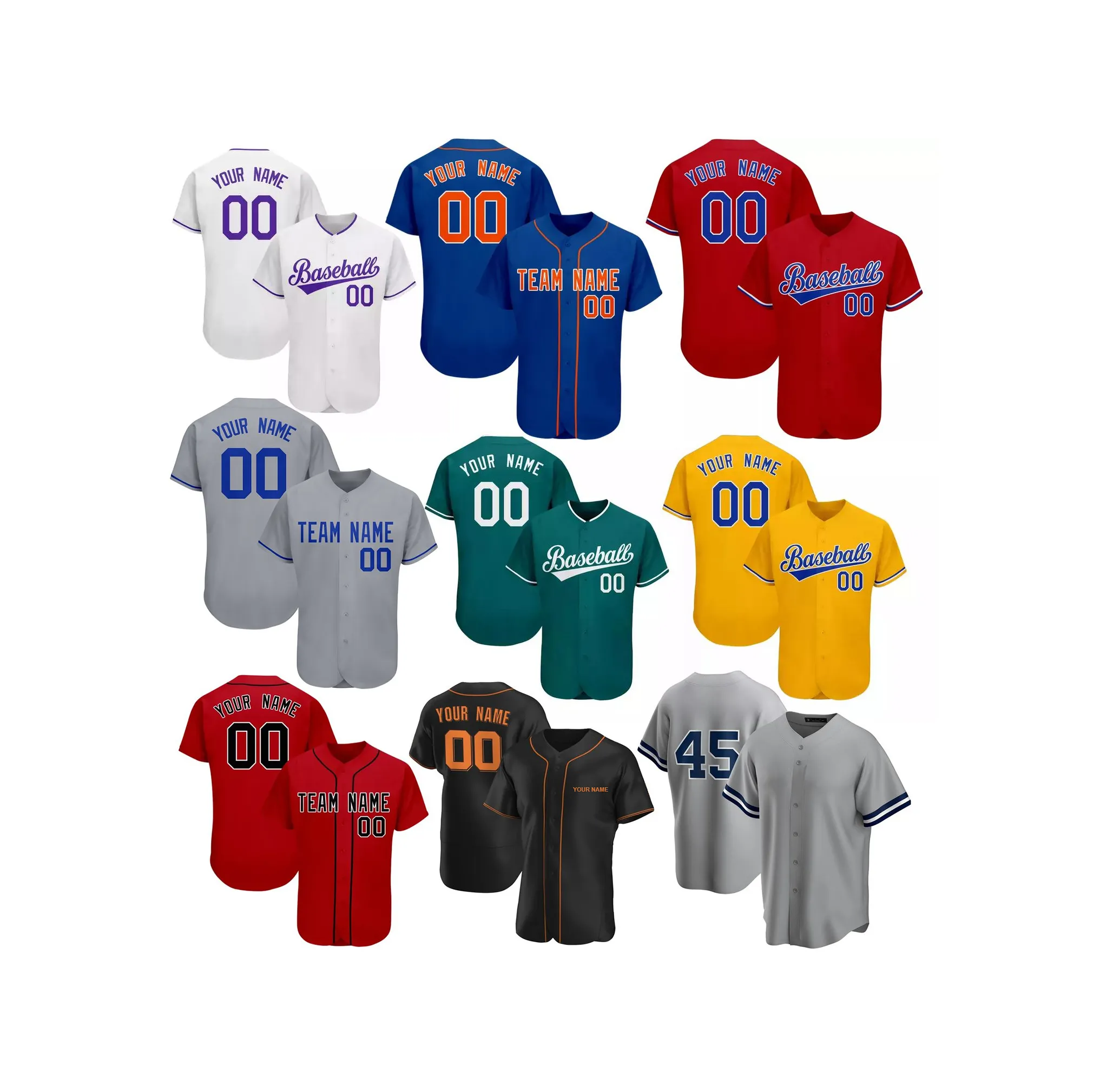 Dblue-Camiseta de béisbol con estampado personalizado para hombres, uniforme de softball masculino juvenil con diseño múltiple, venta al por mayor