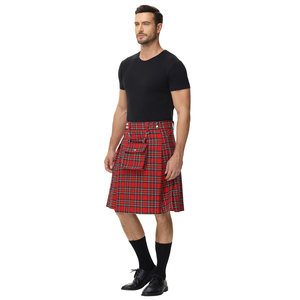 Erkekler rönesans pilili etek çanta ile Scottish tarzı plamen A-Line etek Tartan <span class=keywords><strong>Kilt</strong></span> erkekler için