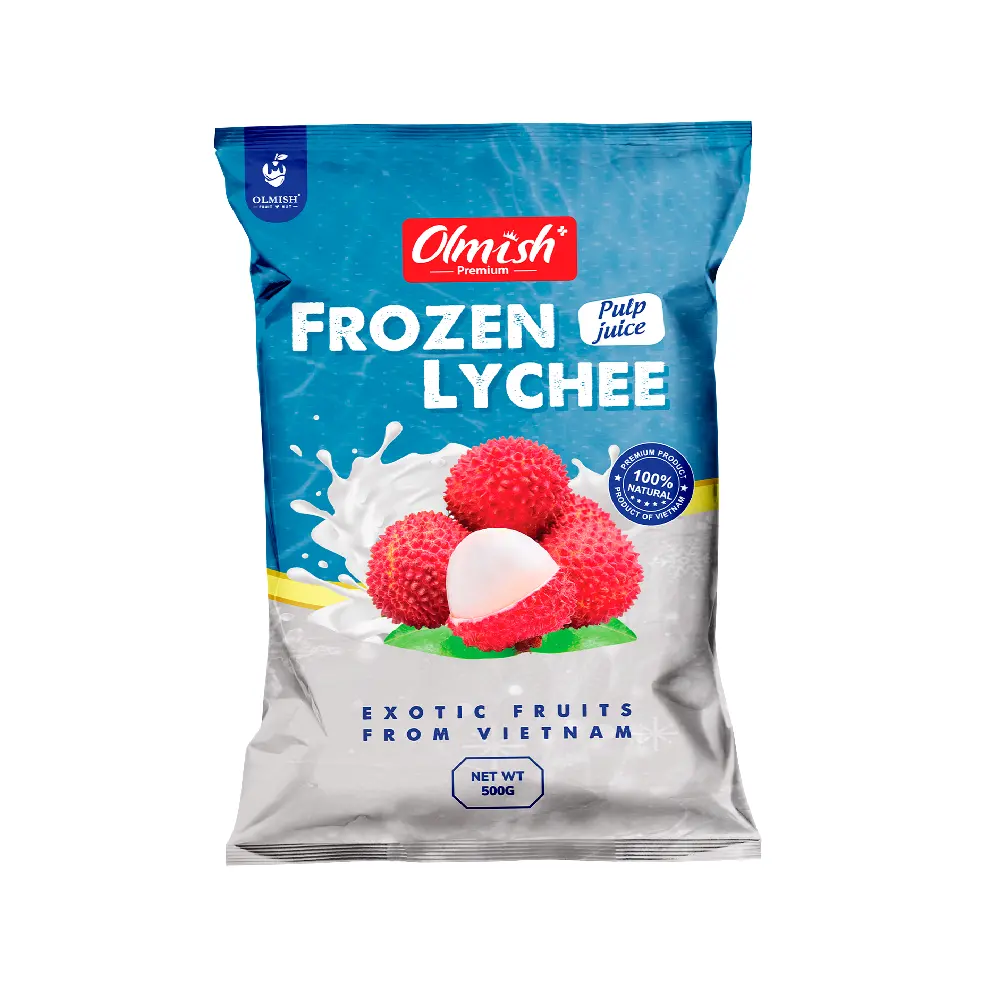 OLMISH fruta fabricante atacado Lichia Congelada (Polpa suco) qualidade premium do Vietnã