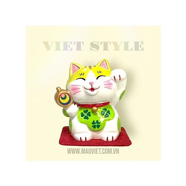 Statua in poliresina di un gatto con un martello fortunato souvenir giapponesi oggetti feng shui per aiutare a decorare la stanza di produzione in Vie
