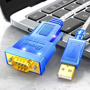 DTECH 2m Länge 300bps ~ 460800bps USB zu RS232 DB9 Serial Port Adapter Datenkabel mit Anzeige lampe zur Programmierung der SPS