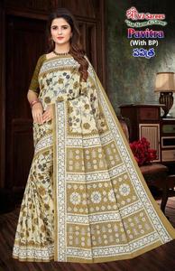 Hindistan'da pavitra vol 02 pamuk baskılı Saree üreticileri - Product Image 2
