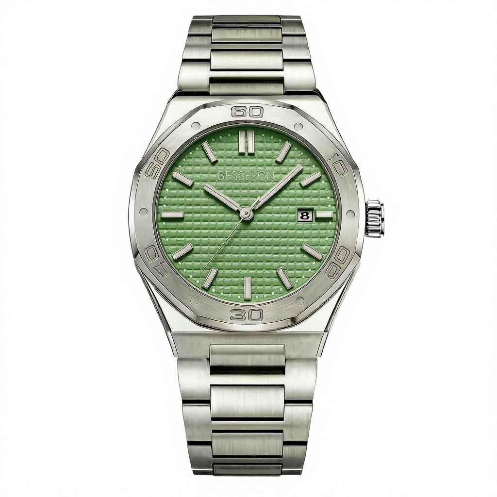 Reloj de hombre con esfera verde