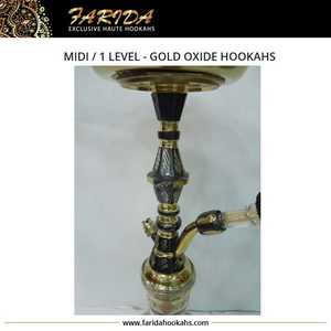 热卖Farida中号实心黄铜水烟筒四季漆直Sheesha/玻璃优质黄铜吸烟装置来自埃及