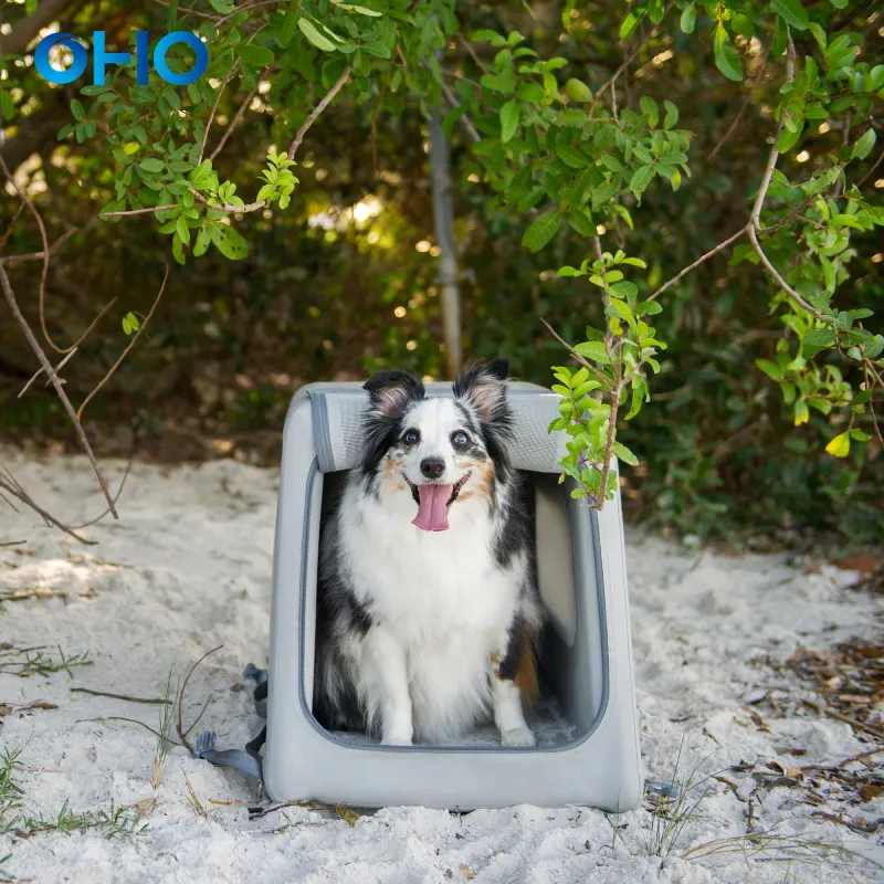 Tragbares aufblasbares Hundehaus Haustierkästen Reisekisten Kennel Outdoor