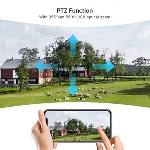 Holofote 4G Cartão Sim Dupla Lente CCTV Segurança Ao Ar Livre 4mp 10X Zoom PTZ Câmera Solar construído em bateria