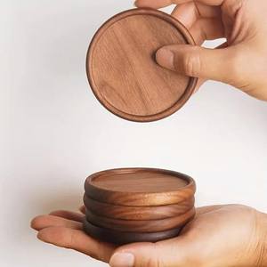 Designer wooden coasters with elegant rustic <strong>tones</strong> <strong>created</strong> to serve as stylish functional additions to your table settings - Product Image 3