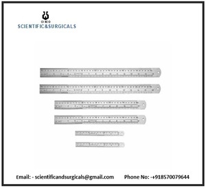 Thước thép làm bằng thép có tỷ lệ gấp đôi với một cạnh được chia theo inch và phần mười và cạnh Kia tính bằng cm và mm - Product Image 3