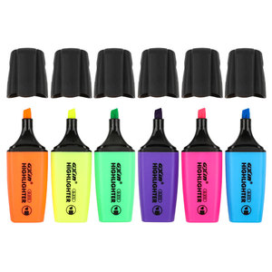 Gxin G-372-6V Custom Logo Custom Packaging Mini <strong>Highlighter</strong> Set 6 Bright Colors Fine <strong>Chisel</strong> <strong>Tip</strong> Pocket Size <strong>highlighter</strong> pen - Product Image 2