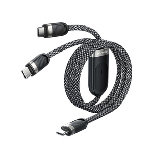 Porodo Dual Type-C Fast Charging Cable with USB-C PD <strong>Input</strong> &amp; Enhanced Durability, 480 Mbps <strong>Data</strong> Transfer Speed - Product Image 3