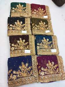 อินเดีย/ปากีสถานปักชีฟอง Zari ทำงานสารีร้อนขายผลิตภัณฑ์2022 - Product Image 4