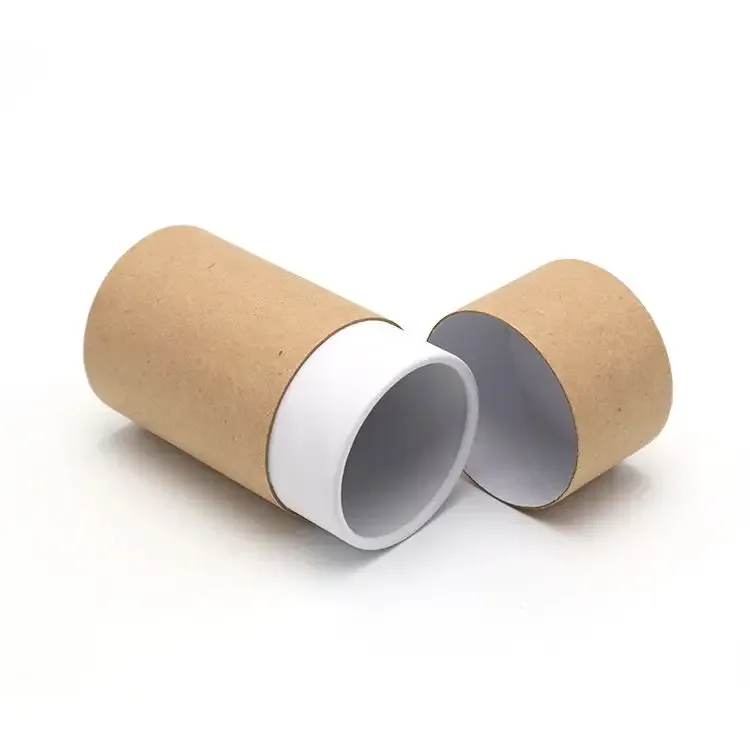 Ricicla il tubo deodorante naturale del cartone vuoto vuoto 2.5oz Eco Kraft deodorante contenitore Push Up tubo di carta per balsamo per le labbra
