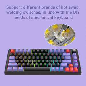 Fabricación OEM ergonómico 83 teclas diseño simple multifunción DIY inalámbrico personalizado Teclado mecánico Teclado gamer - Product Image 6