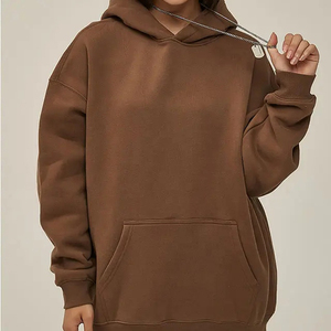 高品质超大厚棉韩版落肩圆领运动衫定制套头衫女式连帽衫