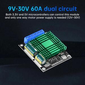 9V-30V 60A doppio PWM DC motore Driver modulo regolatore di velocità ad alta potenza H-Bridge regolatore di velocità del motore modulo Driver - Product Image 2