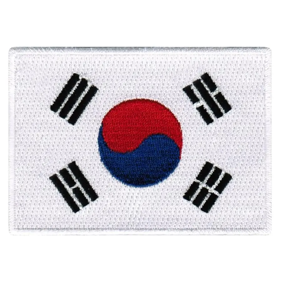 Cờ của Hàn Quốc huy hiệu chiến thuật thêu sọc vải