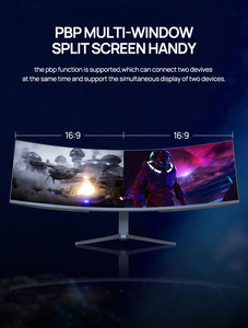 Monitor ultraancho de 49 pulgadas, pantalla dividida de entrada dual, pantalla de oficina comercial de productividad - Product Image 5