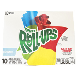 Bulk Pack 0.5 oz Strawberry Sensation Fruit Roll-Ups Chewing Gum Type Fruity Flavored <strong>Snacks</strong> 10 Ct - Product Image 3