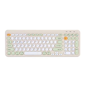 Lindo teclado colorido teclado de máquina de escribir retro con teclas redondas, teclado de computadora USB para PC, computadora portátil, escritorio, Windows - Product Image 2
