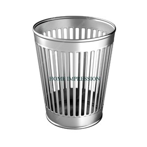 Altın rengi ev ve oturma odası yuvarlak çöp çöp kutusu trend tasarımı el yapımı yuvarlak şekil lüks çöp kutusu hindistan'da - Product Image 5