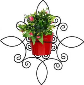 ถังโลหะสำหรับปลูกต้นไม้พร้อมที่แขวนของตกแต่งสีสันสดใสทันสมัย - Product Image 3