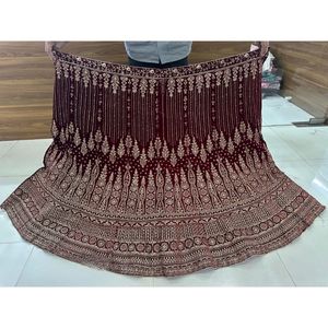 Premium Rajwada tarzı ağır Jarkan çalışma Lehenga 4 metre Flair ve ağır bluz ile Set toptan ticaret tasarım ucuz fiyat - Product Image 5