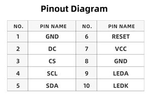 2.4 Inch 240X320 Tft Display St7789 <span class=keywords><strong>Controller</strong></span> 4-draads Spi-Interface 10-Pins Connector Display - Product Image 4