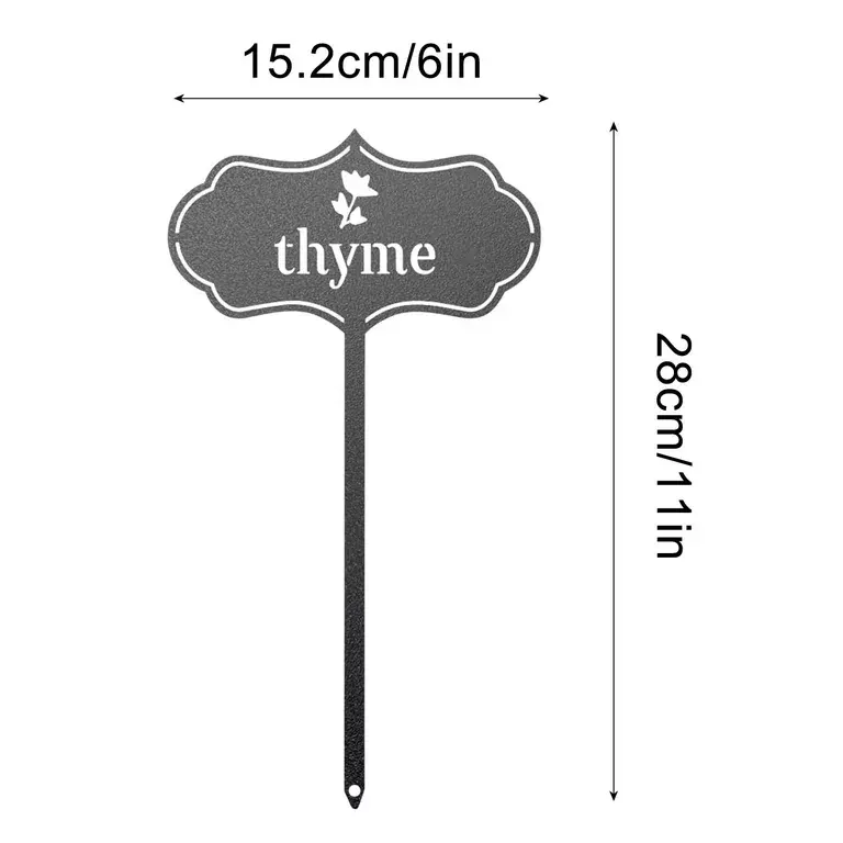 Thyme Named Metal Plate For Garden Usage Or Name Tags With Antique Finished In Factory Prices